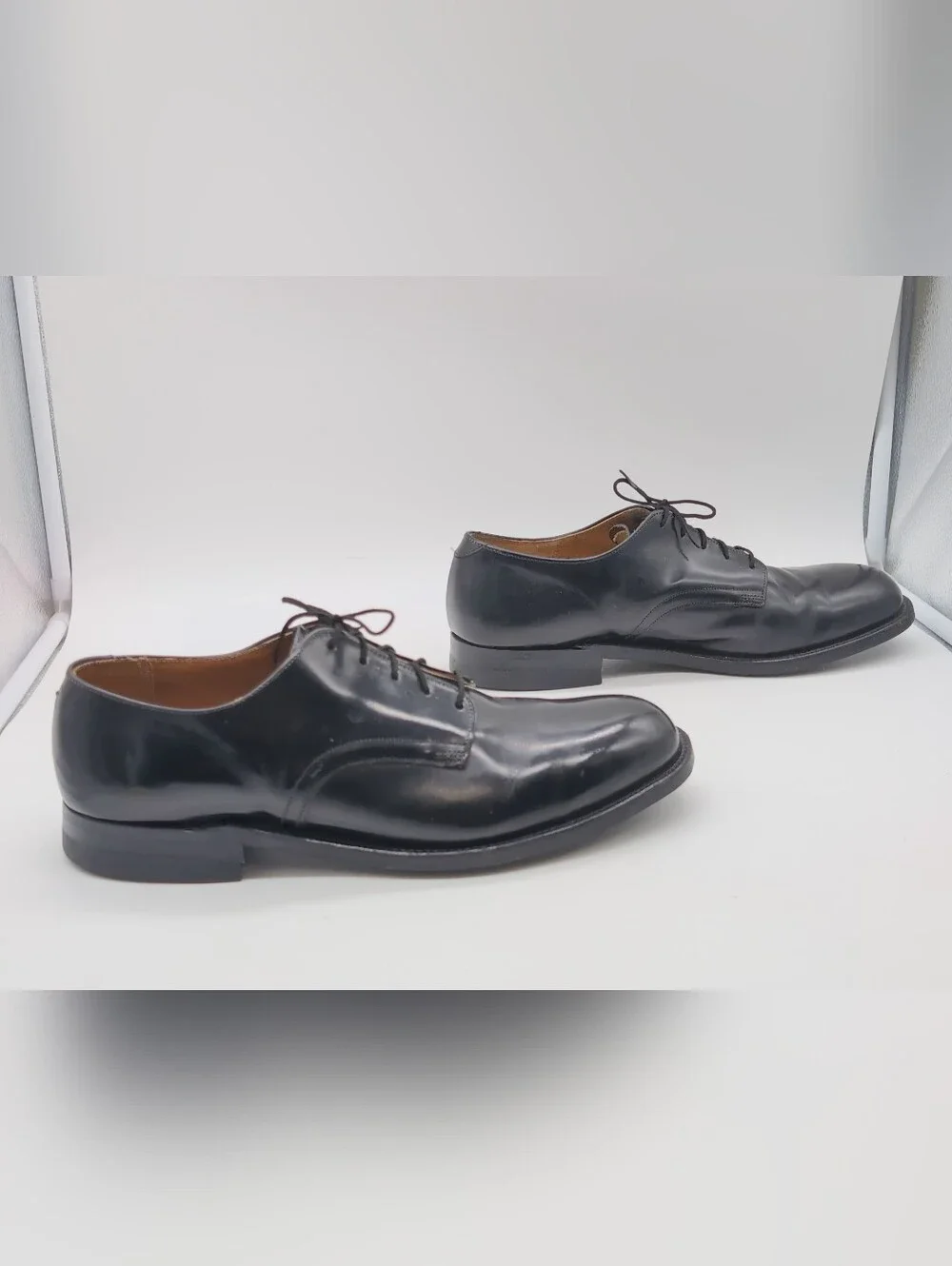 Vintage 1992 US Military Dress Shoes - Craddock-Terry Black Oxfords - Size 10R